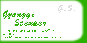 gyongyi stemper business card